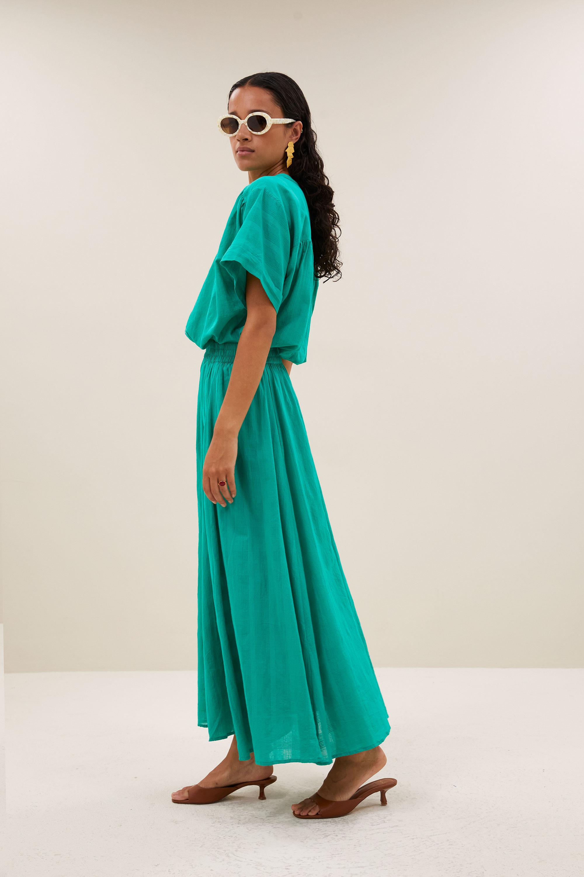 By-Bar Ruby Dobby Skirt Lucky Green Rock grün